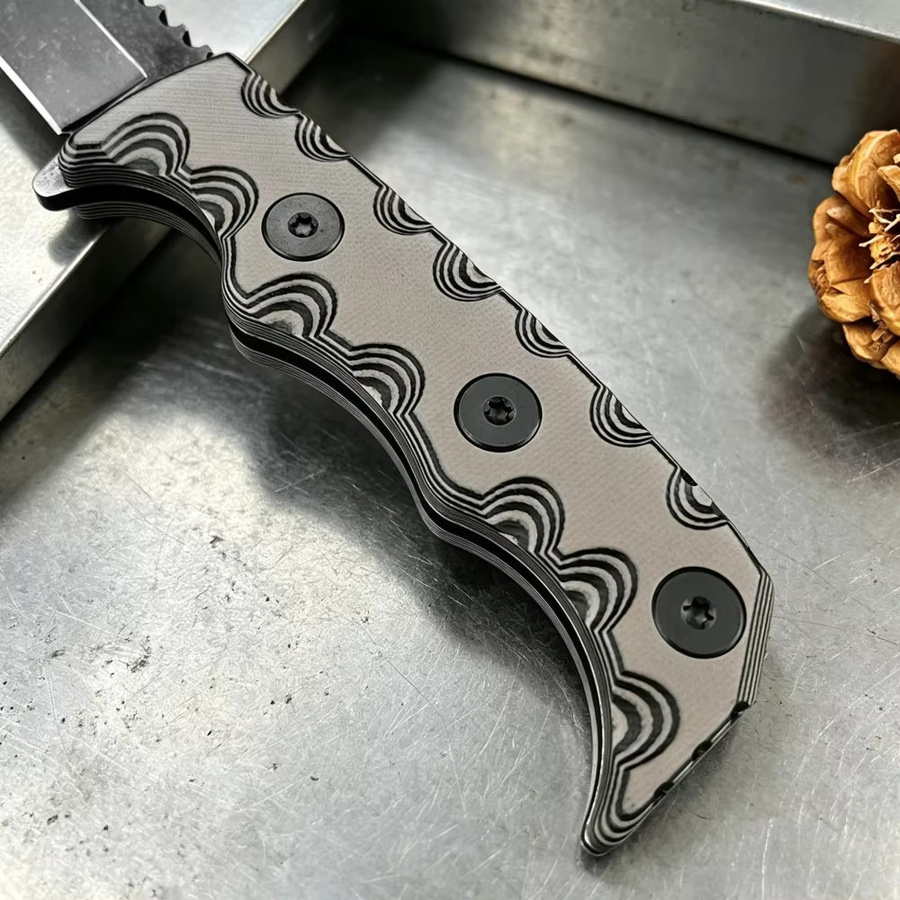Agent 007 Outdoor-Messer mit feststehender Klinge aus 7Cr13Mov und G10-Griff in Schwarz - Bild 3