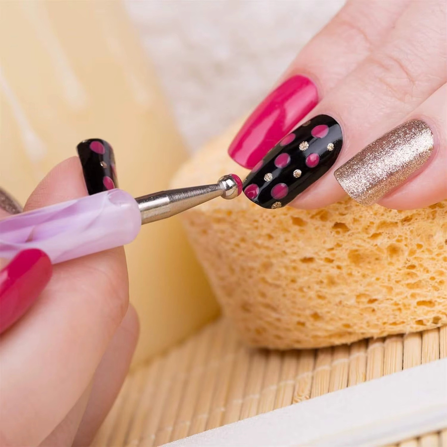 YIKOOLIN 5-teiliges Nail-Art-Punktierstift Set mit Strass-Griff - Bild 2