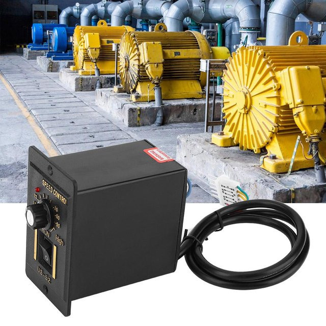 BERME Motordrehzahlregler US52 15W Elektromotordrehzahlregler mit 3.96 Stecker AC220V in Schwarz - Bild 1