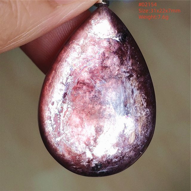 MUKO GEMS Anhänger, Lepidolit Quarz, Roten Turmalin, Perle, Unisex - Bild 1
