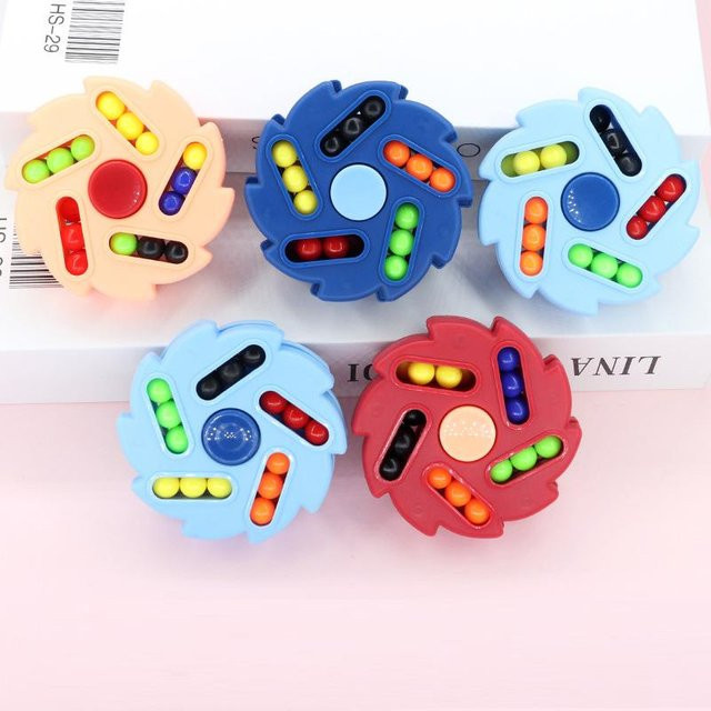 Binchi Rotations-Finger-Magiebohnen-Drehperlen-Puzzle-Spiel, Gyro Antistress, Lern-Pädagogische Magische Scheibe - Bild 1