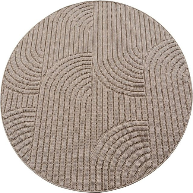 Ayyildiz Kurzflorteppich Helix Beige Quadratisch B: 160 cm, H: 0,7 cm, T: 160 cm - Bild 1
