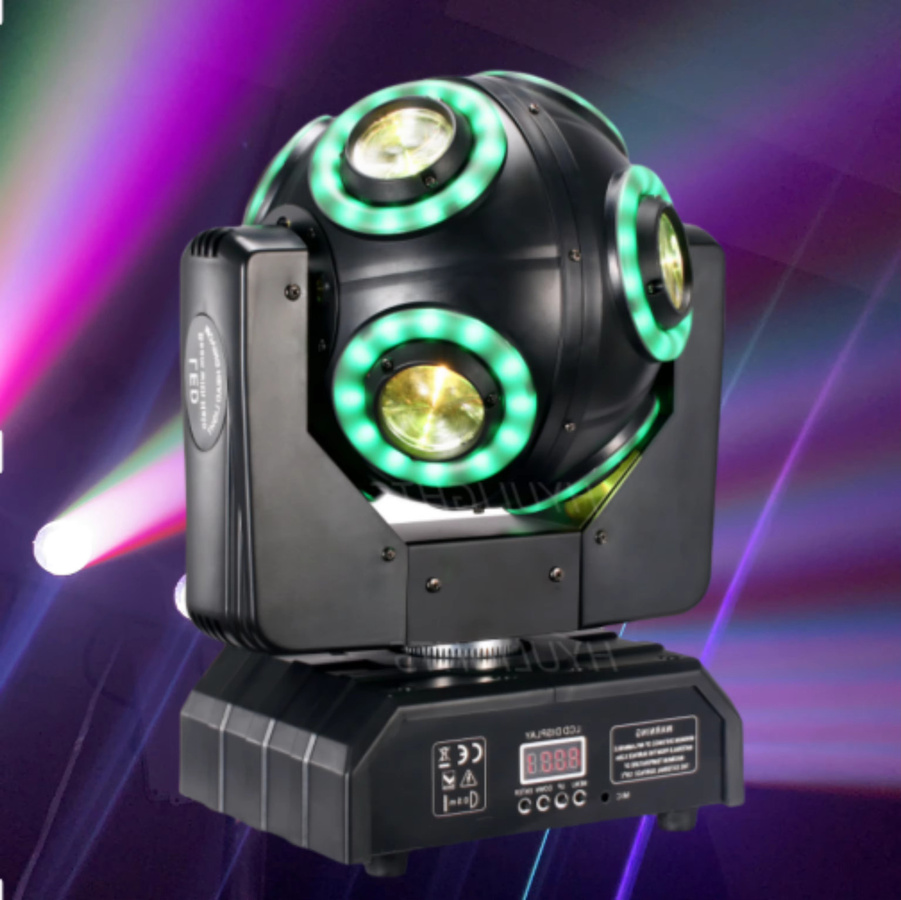 HYULIGHTS Moving Head LED Scheinwerfer mit 8 x 15 W RGBW-Lichtstrahl, 4-in-1-LED, 150 W, Neigungsscan und 360 Grad Rotation, DMX 512 für DJ, Bühne und Disco - Bild 2