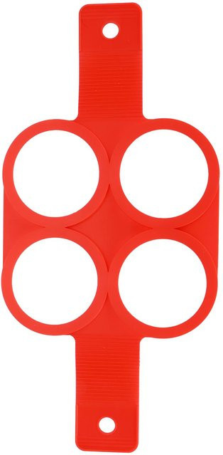CosyHome Silikon Pfannkuchenform in Herzform, rote Antihaft-Backform für DIY-Küche und zum Backen - Bild 1