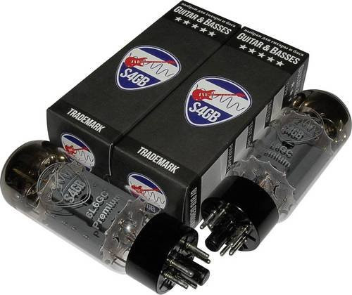 BTB Vertrieb S4GB Premium Elektronenröhren Matched Paar für Gitarre und Bass Endpentode mit 8 Polzahl und Oktal Sockel in Transparent - Bild 1