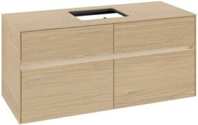 V&B Waschtischunterschrank Collaro mit Waschtisch und LED-Beleuchtung, B/H/T: 120 x 54,8 x 50 cm, Farbe: Nord Oak - Bild 1