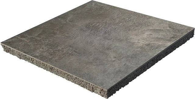 Diephaus Terrassenplatte Keramikverbund in Basalt Optik, Farbe Grau, Beton-Look, B/T/H: 60 x 60 x 4 cm - Bild 1