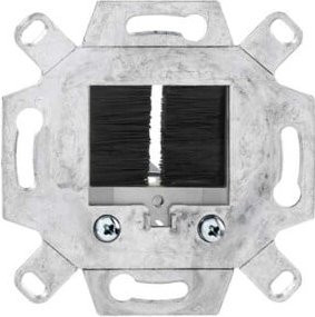 Rutenbeck Kabelauslass KD Up 0 in Silber, bündig eingebaut, B/T/H: 7,0 x 7,0 x 1,7 cm - Bild 1