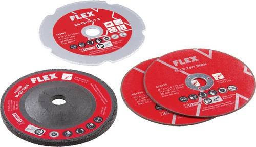 Flex S-Set LBE76 533228 Universal Trennscheiben-Set, Rot, Durchmesser: 76 mm - Bild 1