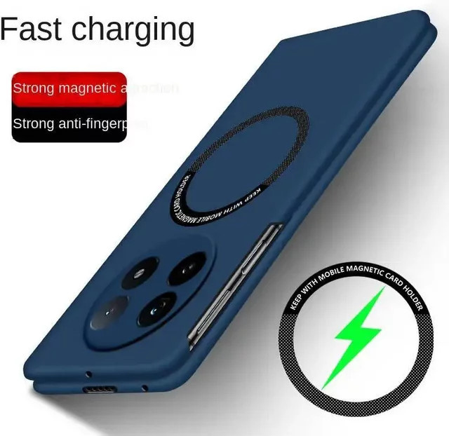 MagSafe Magnetische Hülle für VIVO X Fold 5 und X Fold3 Pro mit Scharnierschutz und transluzentem Design in Schwarz und Transparent - Bild 1