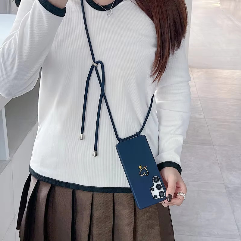 Stoßfeste Candy Crossbody Halskordel-Handyhülle für Samsung Galaxy S26 Ultra S25 FE S24 S23 S22 S21 Plus in Blau - Bild 3