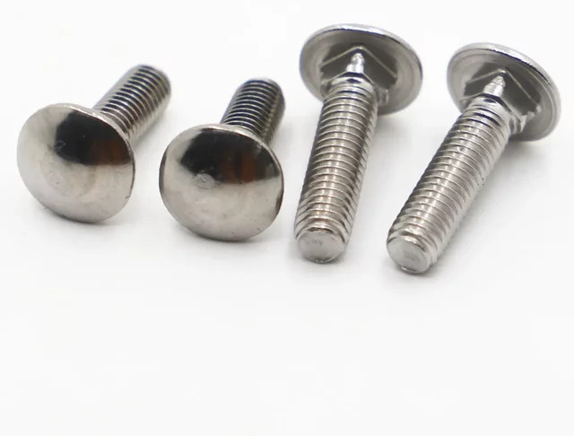 SZYANGYI Wagenschraube Rundkopf Vierkanthals aus 304 Edelstahl Silber DIN603 A2-70 - Bild 1