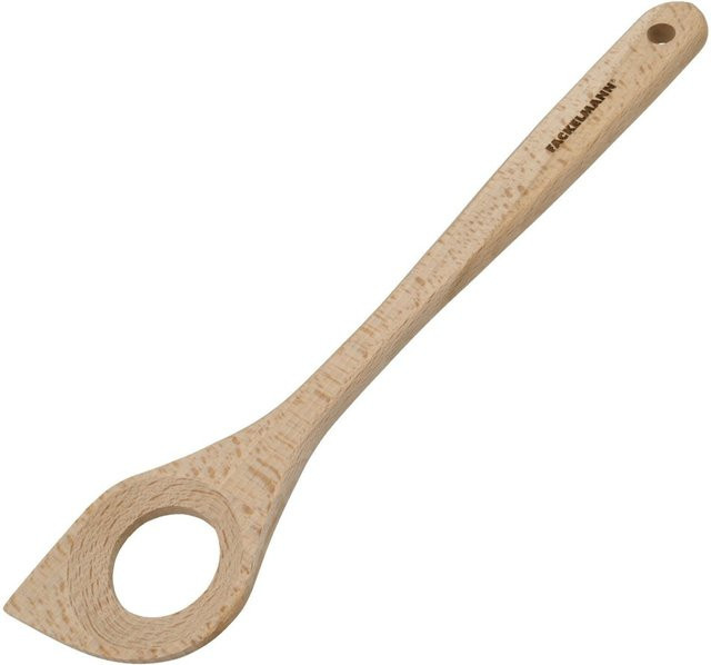Fackelmann Kochlöffel mit Loch Eco aus FSC-zertifizierter Buche, Braun, Länge: 30 cm - Bild 1