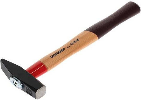 Gedore Schlosserhammer ROTBAND-PLUS mit Hickorystiel, 300 g, schwarz-rot-braun - Bild 2