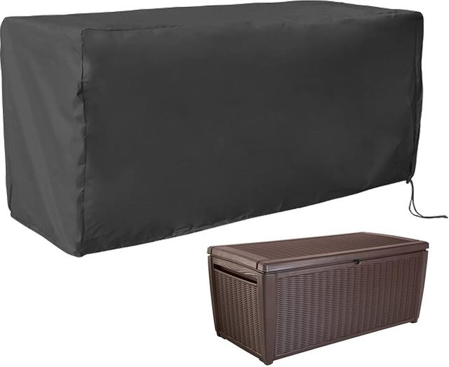 Wasserdichte und robuste Deckbox-Abdeckung von Keter in Schwarz für den Außenbereich - Bild 1