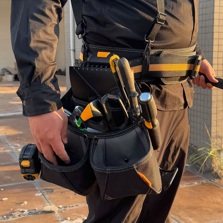 TOUGHBUILT ClipTech Framer Pouch TB-CT-02 Werkzeugtasche mit 6 Fächern, Hammerschlaufe und Ständer für Tischler - Bild 3