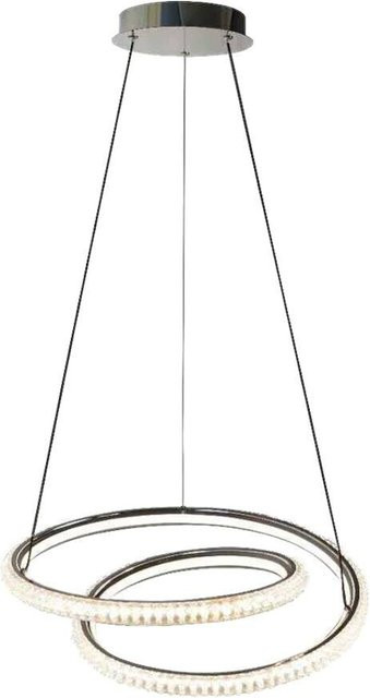 LED-Pendelleuchte POCOline Giorgia in Chrom, modernes Design aus Metall und Acryl, Höhe: 120 cm, Durchmesser: 45 cm - Bild 1