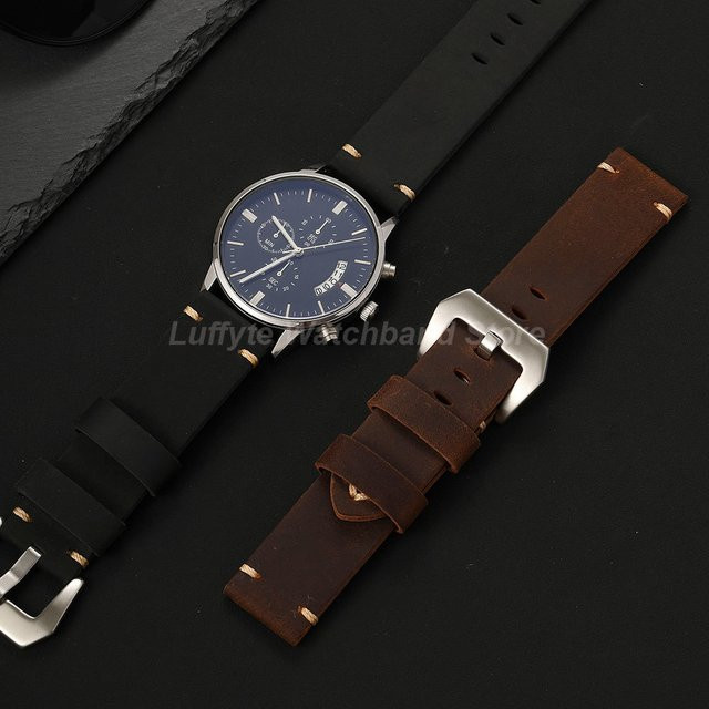 Luffyte Uhrenarmband Leder, Vintage, Herren - Bild 1