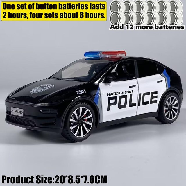 Modell Y US-Polizei Modifizierte Version Polizei-SUV, Modellauto, Metall, 1:24, ab 14 Jahren - Bild 1