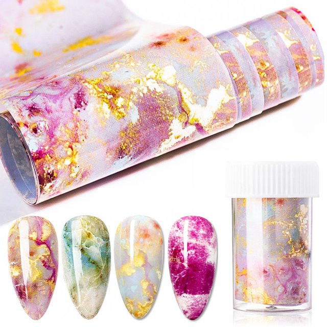 outfox Nageltransferfolien Marble Bloom, Glänzend - Bild 1