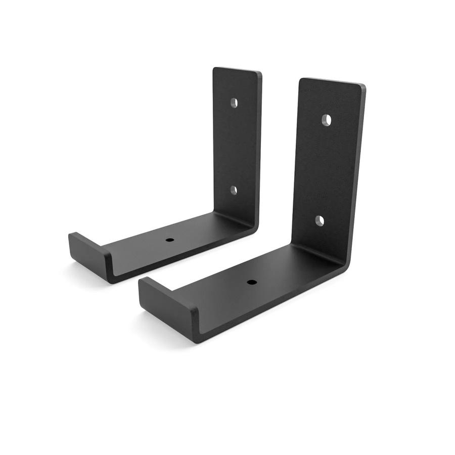 HEVVA Regalhalterung RIEDBERG 2er Set Schwarz Matt aus Metall Tiefe: 10 cm - Bild 2