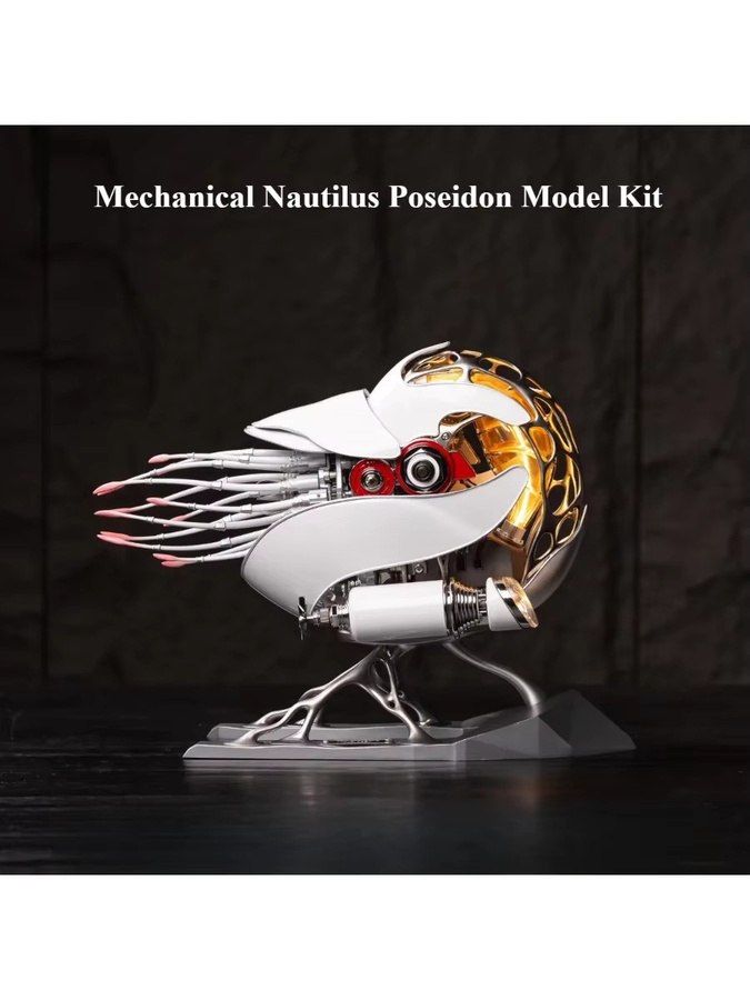 Goni Nautilus Poseidon Modell Kit, mechanisches Metall-Montage-Kit, mit Beleuchtung - Bild 4
