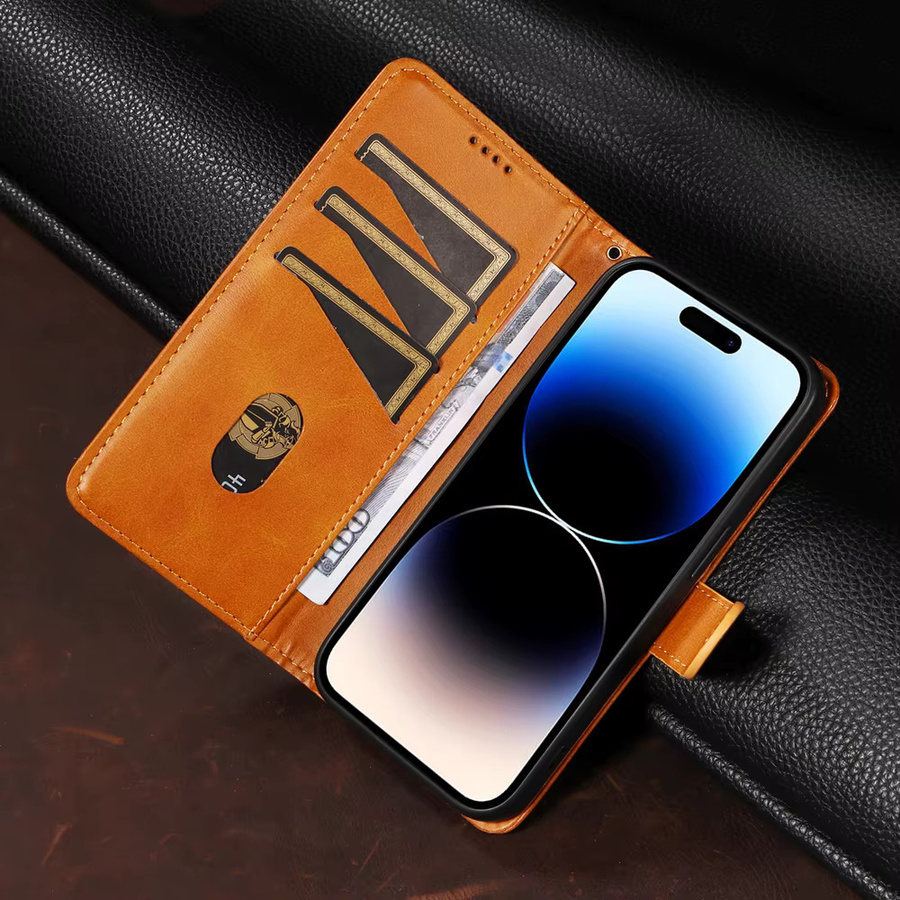 Magnetische Leder-Handtasche für OnePlus Modelle 15 13 13T 13R 12 12R 11 10T 9 Nord ACE CE 5 4 3 2 Pro Lite Ultra Racing Wallet Card Cover in Braun - Bild 2