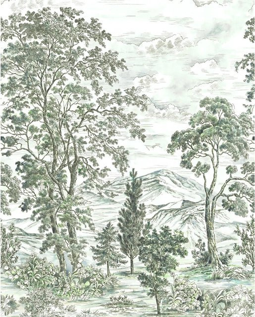 Komar Fototapete Forest Fairy in Grün mit Natur- und Herbstmotiv, Breite: 200 cm, Höhe: 250 cm - Bild 1