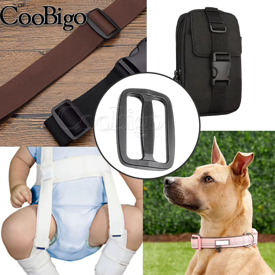 CooBigo Tri Glide Kunststoff-Schieber für Rucksackgurte und Gurtband, 10 Stück, Schwarz - Bild 6