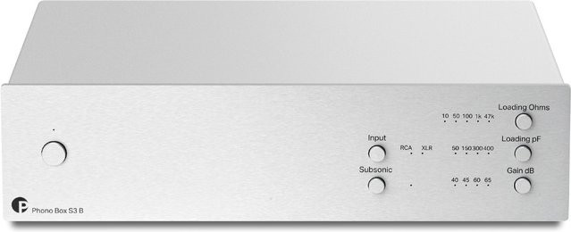 Pro-Ject Phono Box S3 B Phono-Vorverstärker mit XLR-Anschluss in Silber - Bild 1
