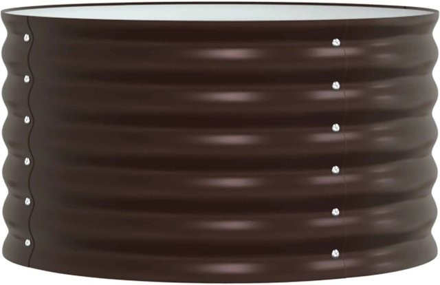 vidaXL Hochbeet aus Stahl in Braun für Kräuter-, Zier- und Gemüsegärten B/T/H: 80 x 80 x 44 cm - Bild 1