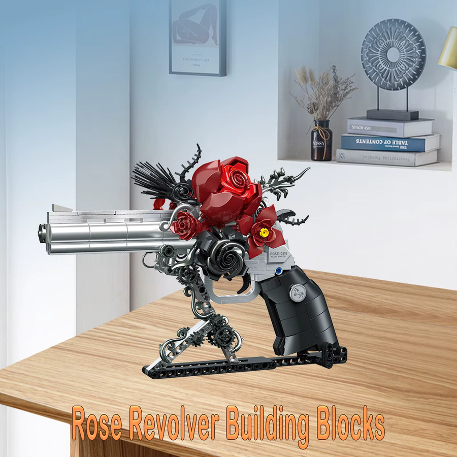 wishiot MOC Mechanische Retro Rose Revolver, Bausteine, Western, Cowboy - Bild 2