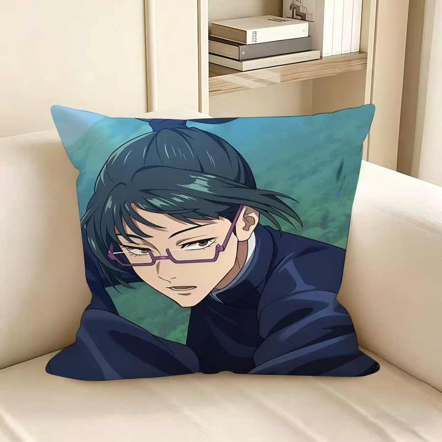 Quadratischer Kissenbezug mit Anime Zenin Maki Motiv, Mehrfarbig, B/T/H: 40 x 40 x 0 cm - Bild 5