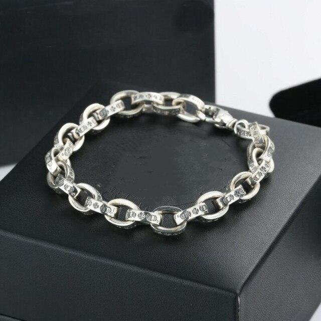 Allbestart Armband, 925 Silber, Buchstaben, Unisex, 20 cm, grau - Bild 1