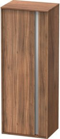 Duravit Hochschrank Ketho in Nussbaum Natur mit Glastür, Wandmontage, B/T/H: 50 x 36 x 132 cm - Bild 1