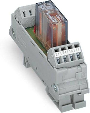 WAGO Relaisplatine 288-512 bestückt, 2 Wechsler, 24 V/DC und 24 V/AC, grau - Bild 1