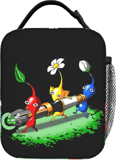 Isolierte Pikmin Lunchtasche von Fancy Style Studio in Schwarz für Kinder und Erwachsene - Bild 1