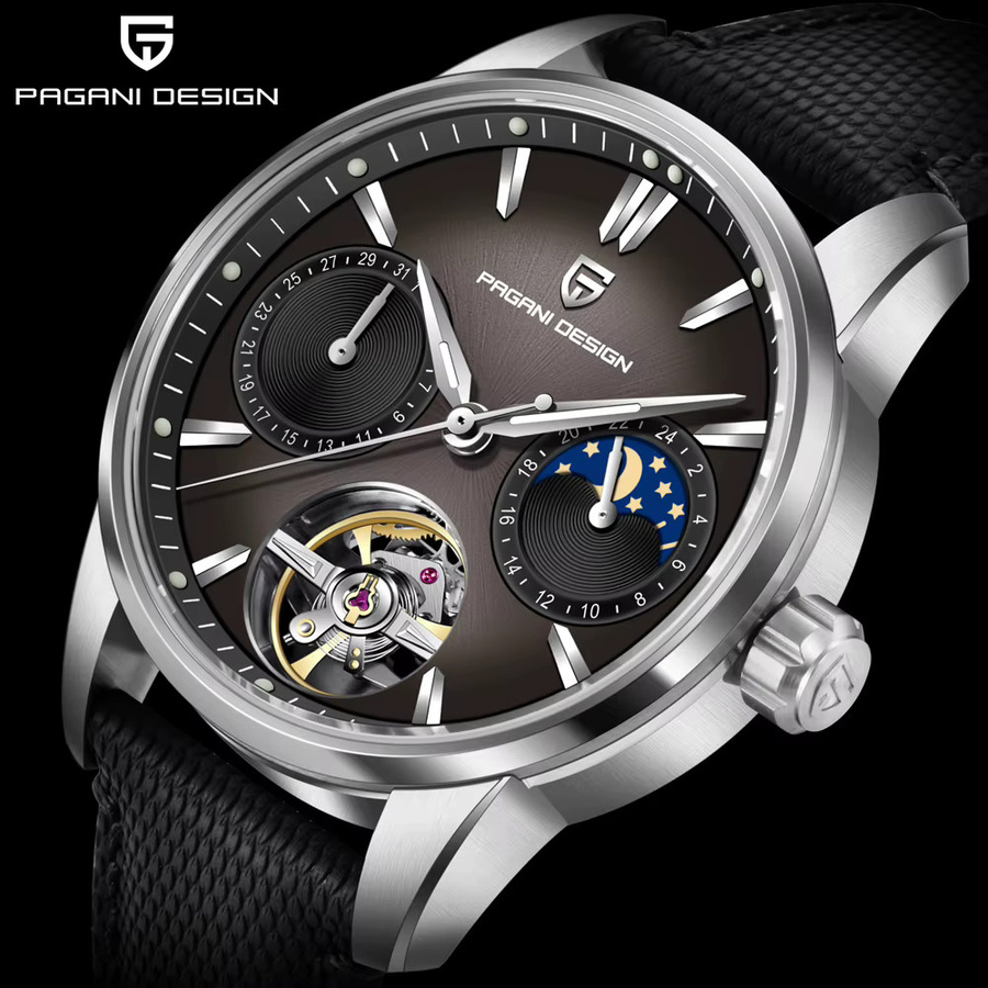 PAGANI DESIGN Armbanduhr, Tourbillon, Mechanisch, Edelstahl, 41 mm, Herren - Bild 2