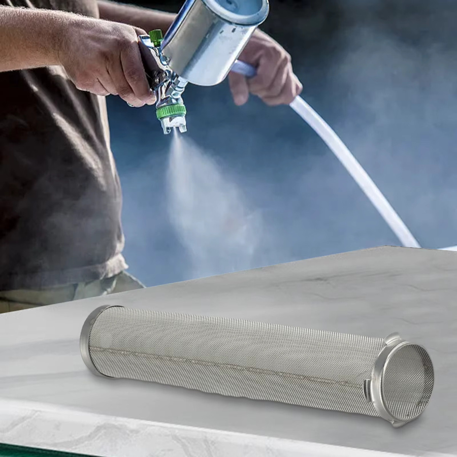 DAZZLEEX Airless Spray Pumpe Outlet Verteiler Filter mit 4 Flügeln in Silber - Bild 3