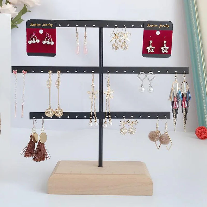 SZwatch Schmuckdisplay mit 52 Löchern für Ohrringe, Halsketten und Armbänder in Weiß - Bild 2