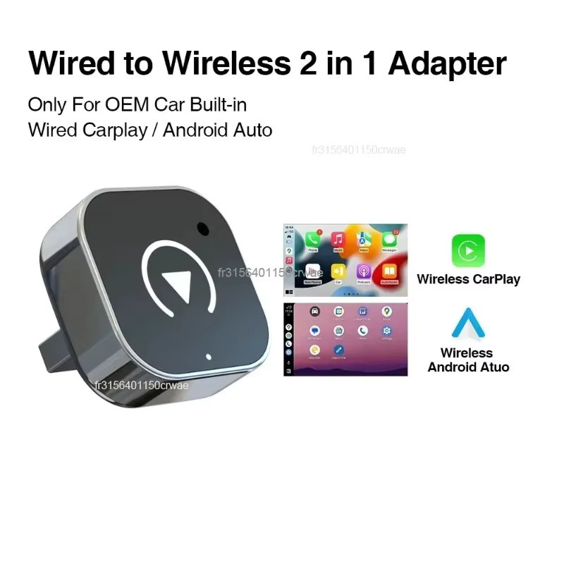 INSIS FEMME CarPlay Adapter für iPhone und Android, kabellose Plug & Play Verbindung, Schwarz/Silber - Bild 2
