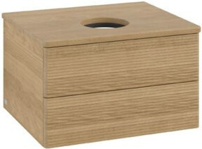 V&B Waschtischunterschrank Antao mit Frontstruktur in Honey Oak, B/T/H: 60 x 36 x 50 cm - Bild 1