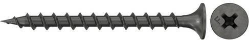 Fischer Schnellbauschraube 55mm Kreuzschlitz Phillips aus Stahl, phosphatiert, Schwarz, 500 Stück - Bild 1