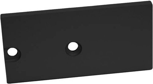 Barthelme BARdolino Muro Endkappen-Set aus Aluminium in Schwarz, 2 Stück, B: 18,4 mm x H: 37,3 mm - Bild 1