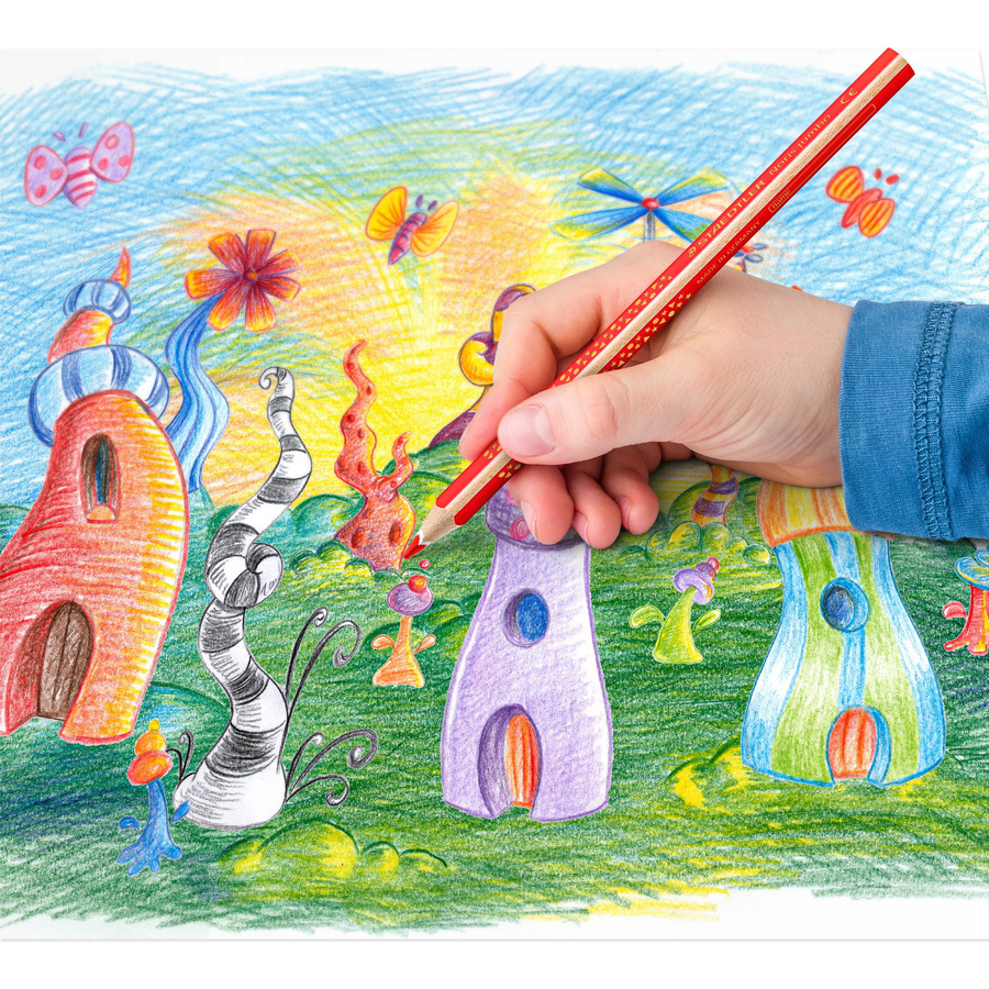 Staedtler Noris Jumbo Buntstifte 12er-Set mit Anspitzer, farbsortiert, FSC-zertifiziert - Bild 2