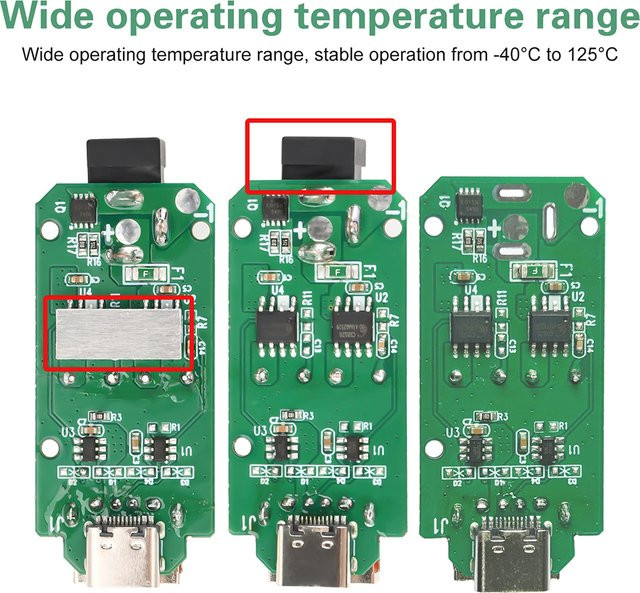 Aideepen Dual-Port Schnelllademodul mit USB-A 30W und Typ-C 20W, DC 9V-30V Step-Down-Lademodul für Auto-Montage, Grün - Bild 1