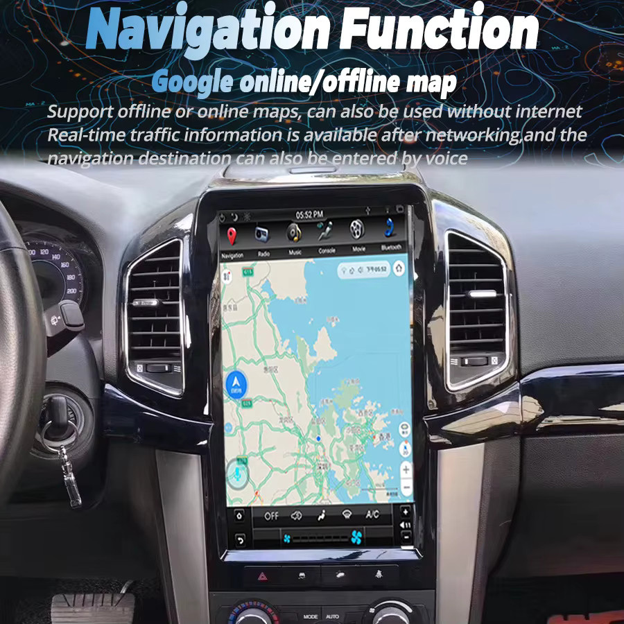 OTOJETA Autoradio mit 13,6 Zoll Android 11 Multimedia Player für Chevrolet Captiva C140, 1920x1080 Full HD Display, GPS, Carplay, Schwarz - Bild 2