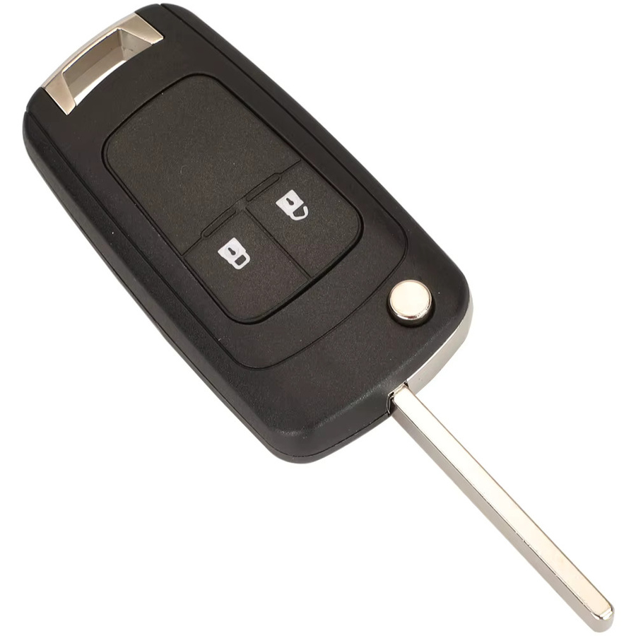 Jingyuqin Klappgehäuse für Autoschlüssel in Schwarz für Chevrolet Cavalier Aveo 2020 und Opel Fob HU100 Blade mit 2 oder 3 Tasten - Bild 3