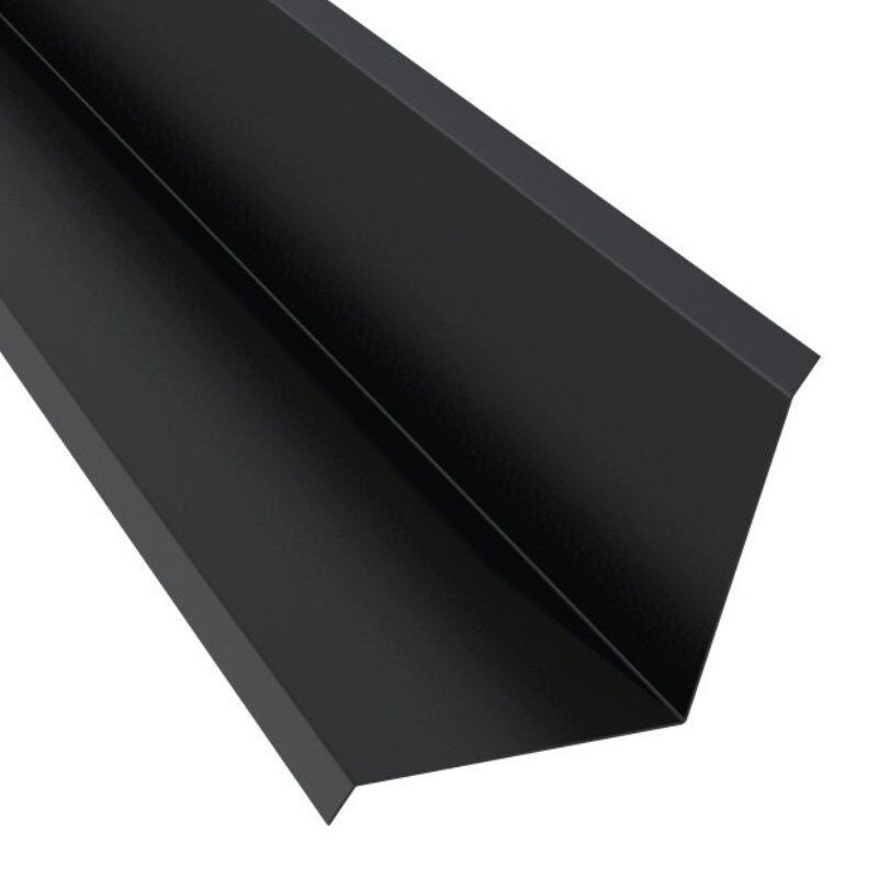 Wandanschluss Blachotrapez GmbH Innenwinkel 135 Grad aus verzinktem Stahl in Schwarz B/T/H: 110 x 110 x 2000 mm - Bild 1
