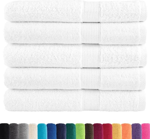 vidaXL Premium-Saunatücher SOLUND, 25er Set, Weiß, Baumwolle, B/H: 80 x 200 cm, 600 g/m² - Bild 1